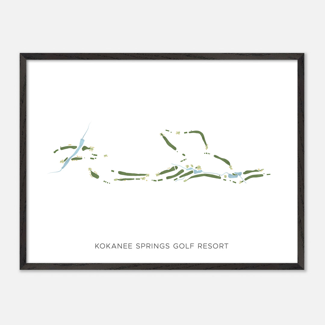 Print of Kokanee Springs Golf Resort Modern Map