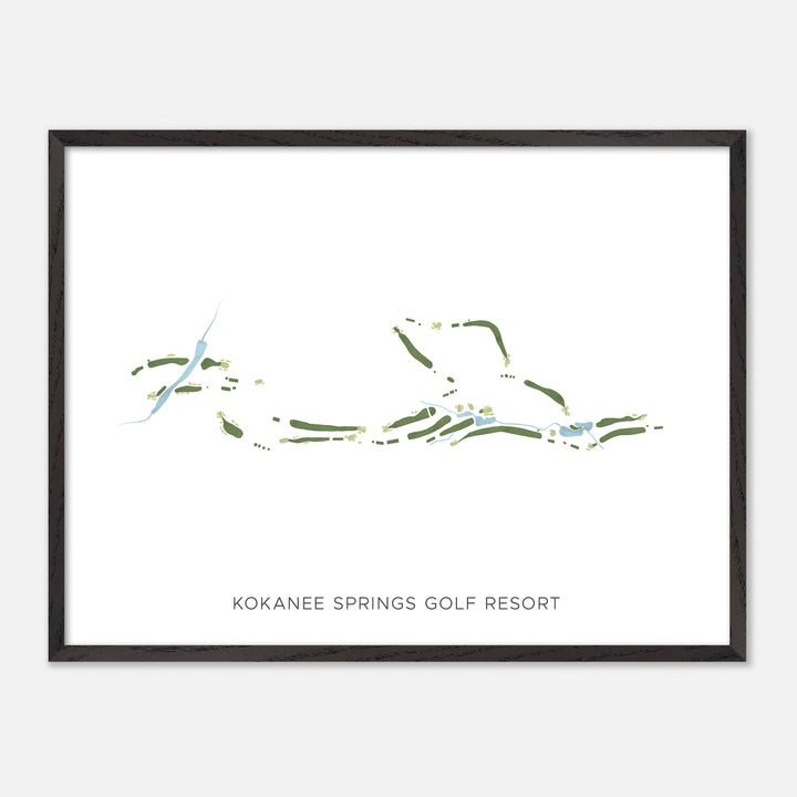 Print of Kokanee Springs Golf Resort Modern Map