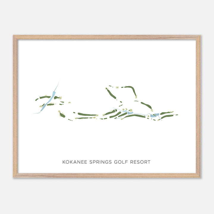 Print of Kokanee Springs Golf Resort Modern Map