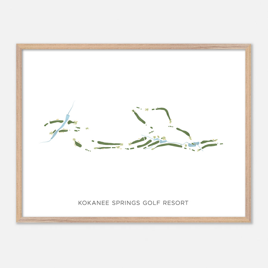 Print of Kokanee Springs Golf Resort Modern Map