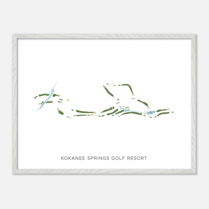 Print of Kokanee Springs Golf Resort Modern Map