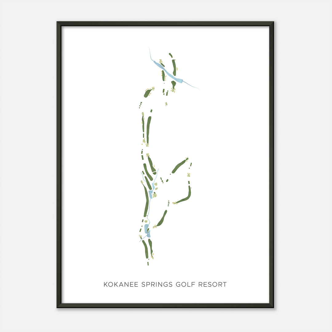 Print of Kokanee Springs Golf Resort Modern Map