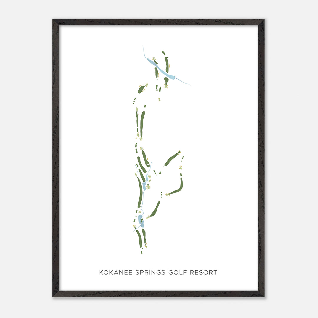 Print of Kokanee Springs Golf Resort Modern Map