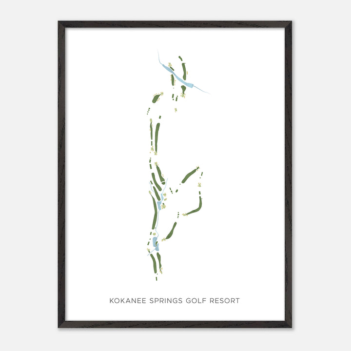 Print of Kokanee Springs Golf Resort Modern Map