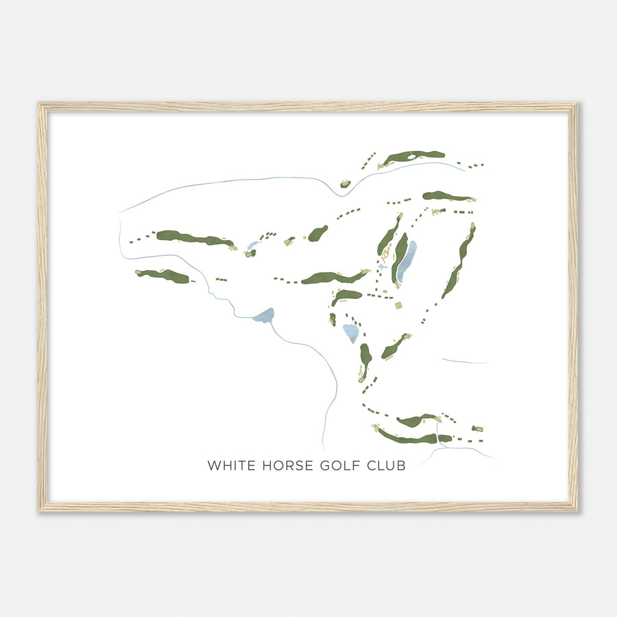 Print of White Horse Golf Club Modern Map