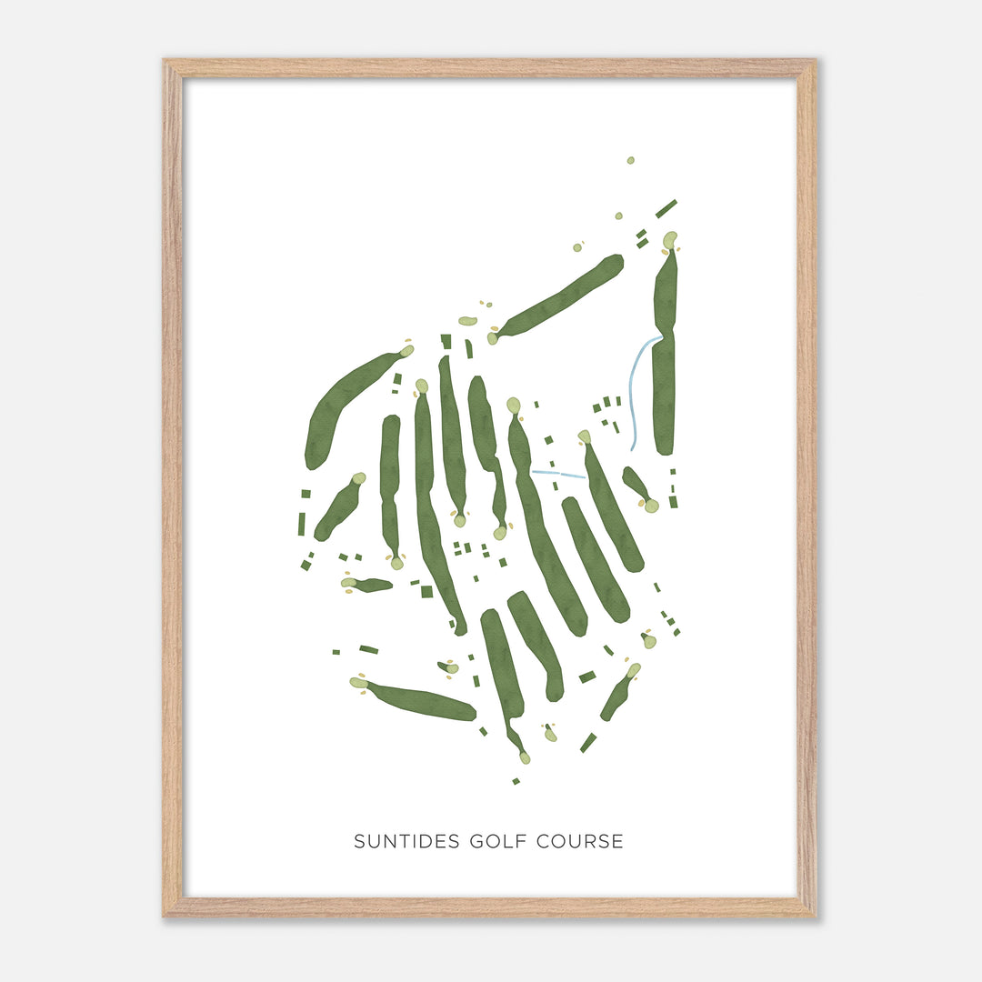 Print of Suntides Golf Course Modern Map