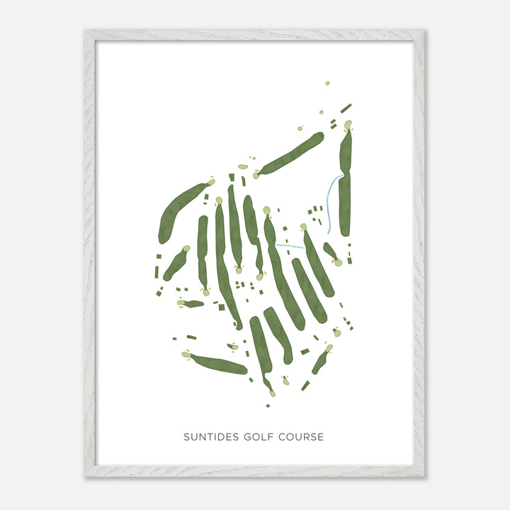 Print of Suntides Golf Course Modern Map