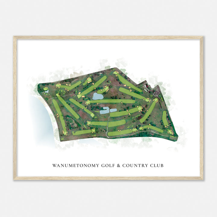 Print of Wanumetonomy Golf & Country Club Classic Map