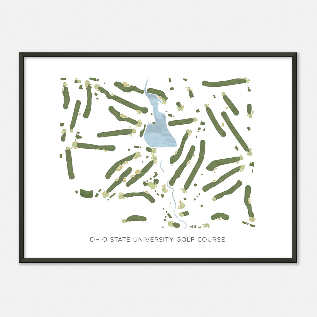 Print of Ohio State University Golf Course Modern Map