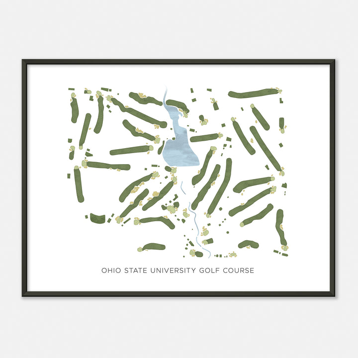 Print of Ohio State University Golf Course Modern Map