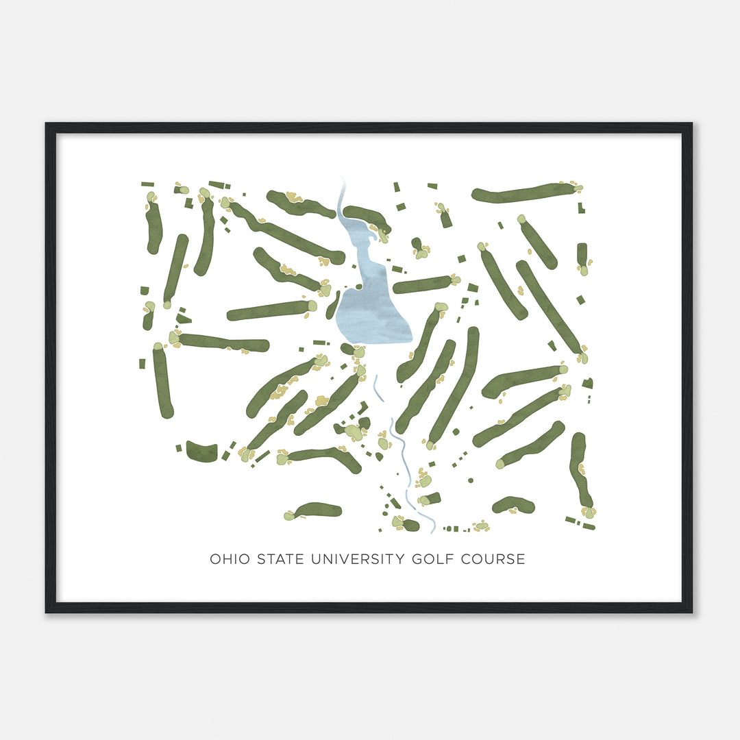 Print of Ohio State University Golf Course Modern Map