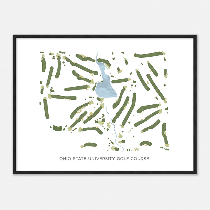 Print of Ohio State University Golf Course Modern Map