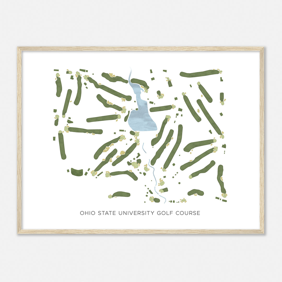 Print of Ohio State University Golf Course Modern Map