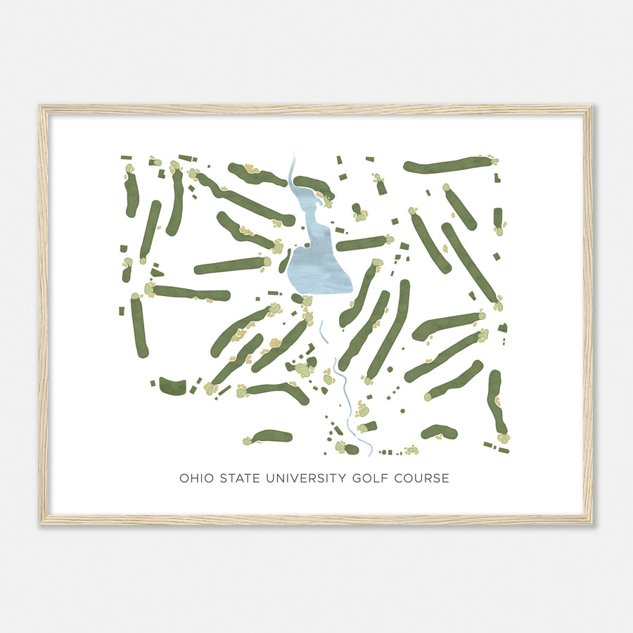 Print of Ohio State University Golf Course Modern Map