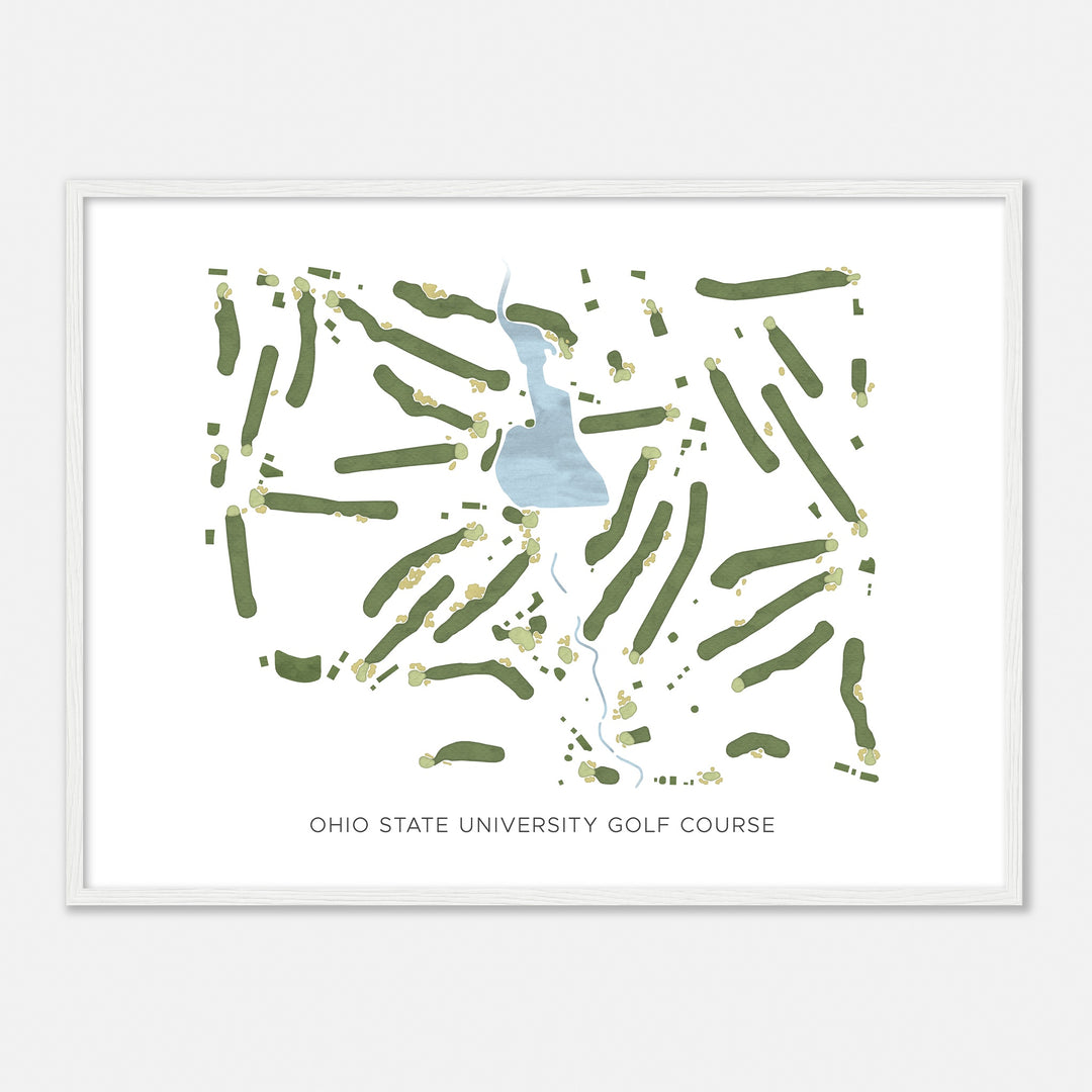 Print of Ohio State University Golf Course Modern Map