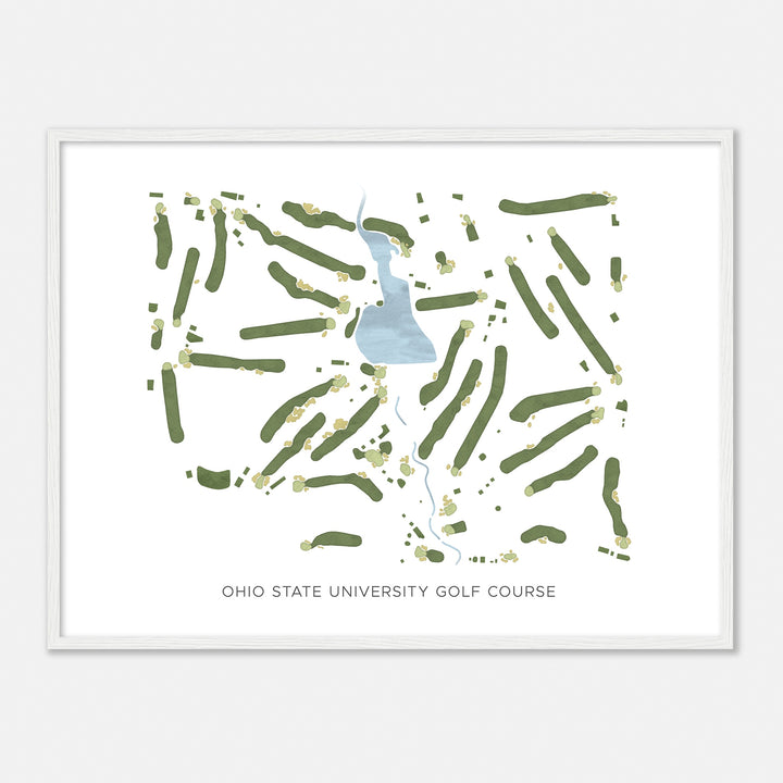Print of Ohio State University Golf Course Modern Map