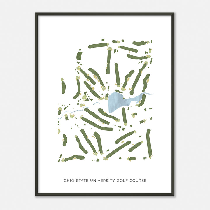 Print of Ohio State University Golf Course Modern Map