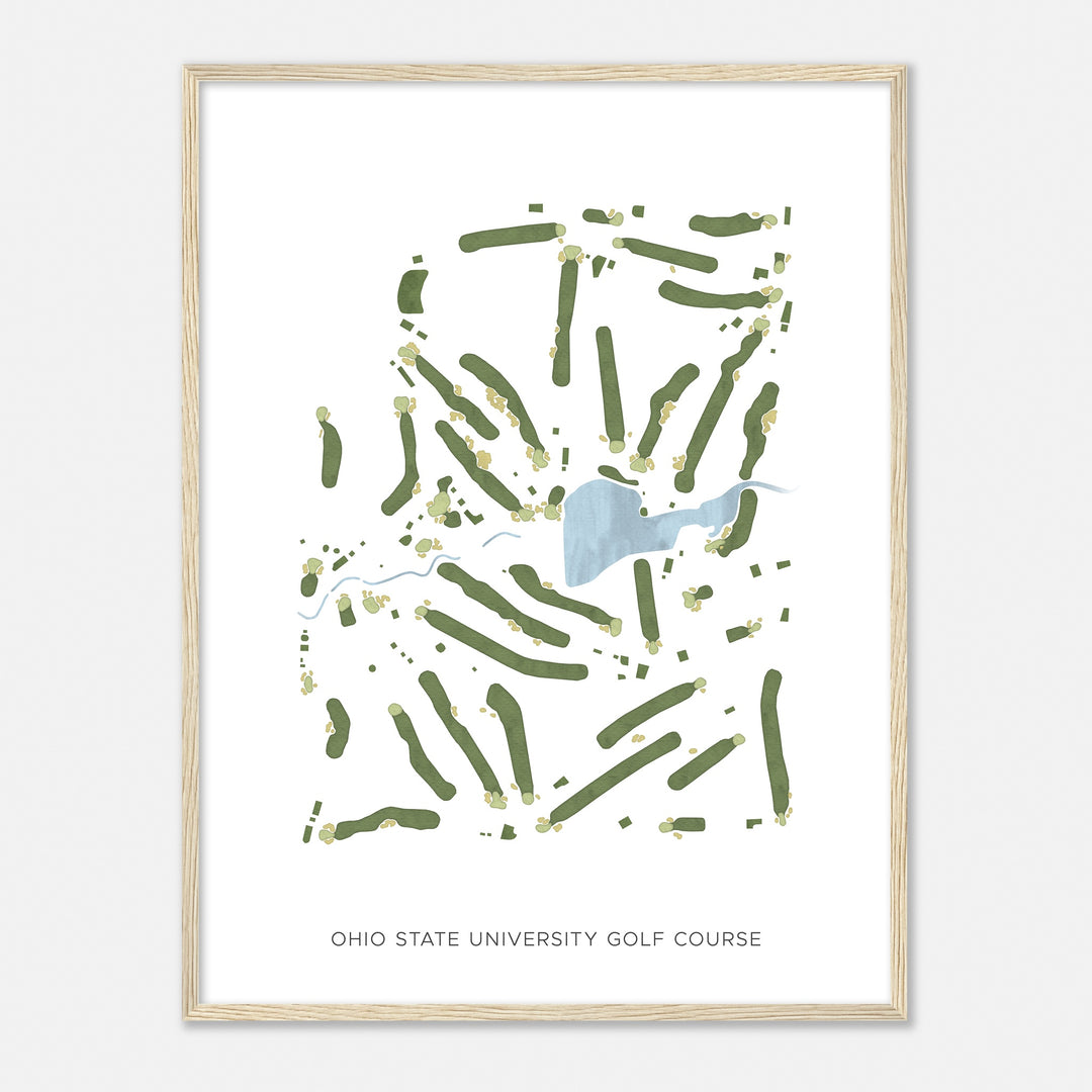 Print of Ohio State University Golf Course Modern Map