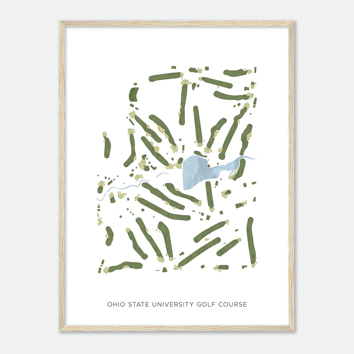 Print of Ohio State University Golf Course Modern Map