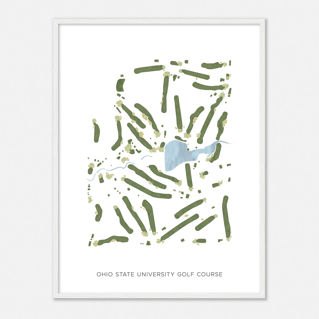 Print of Ohio State University Golf Course Modern Map