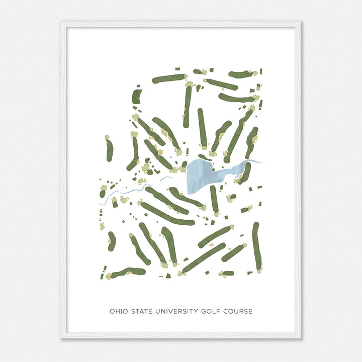 Print of Ohio State University Golf Course Modern Map