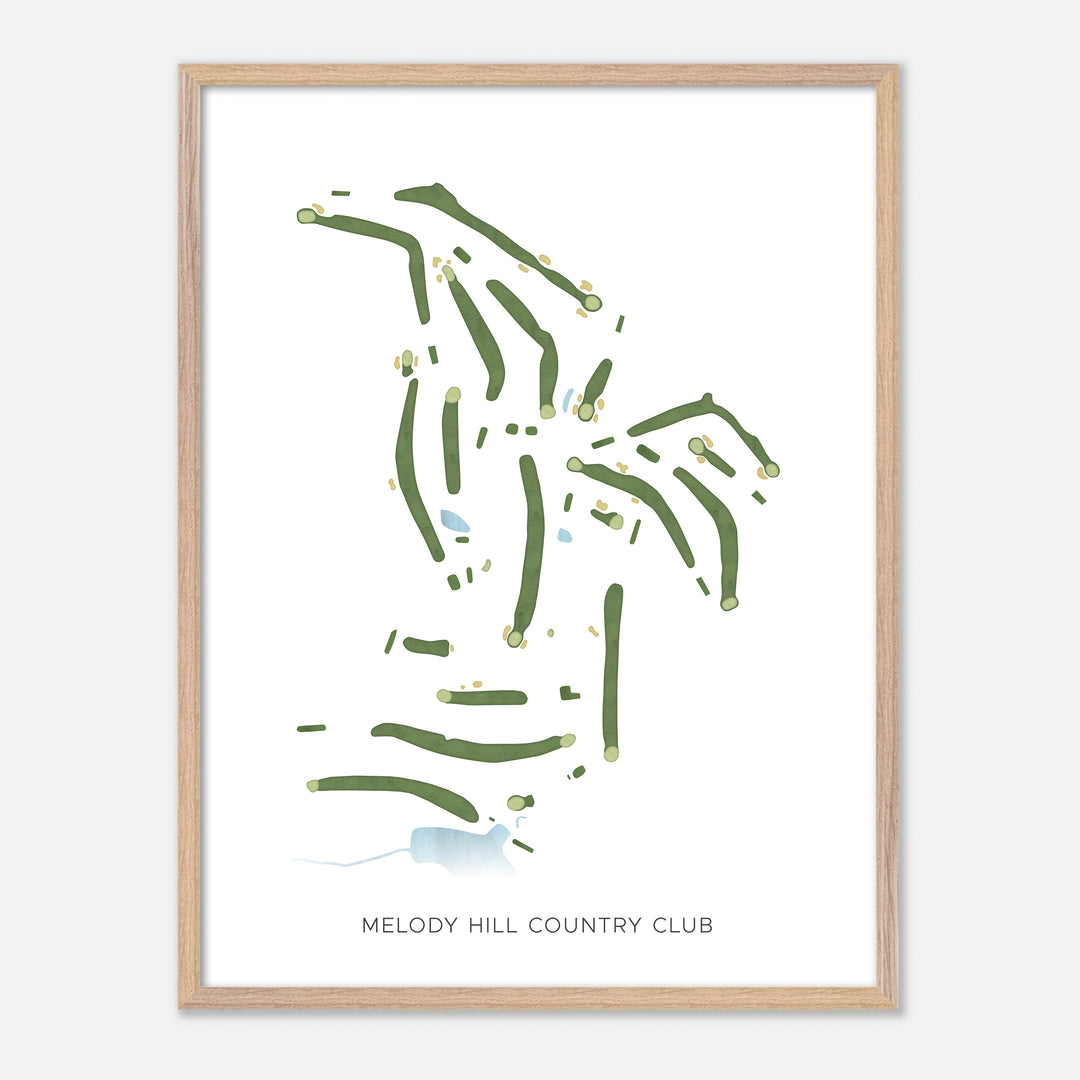 Print of Melody Hill Country Club Modern Map