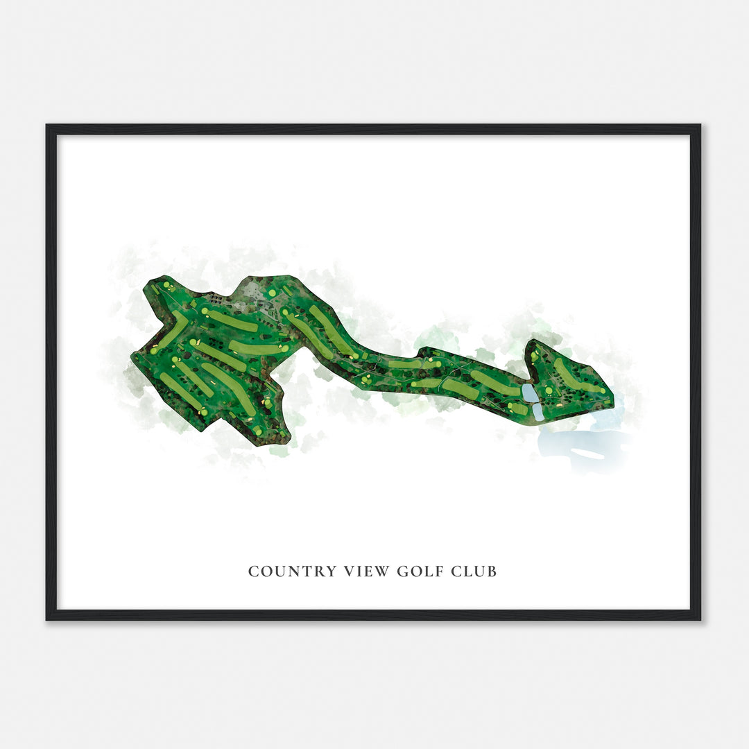 Print of Country View Golf Club Classic Map