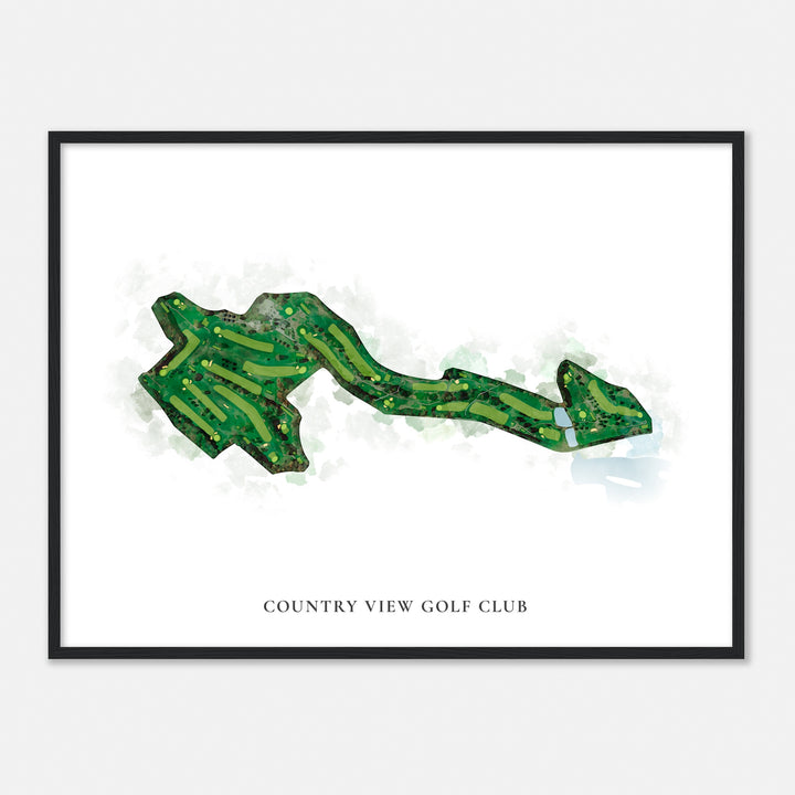 Print of Country View Golf Club Classic Map