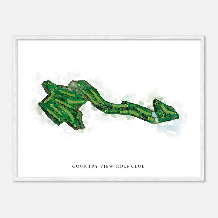 Print of Country View Golf Club Classic Map