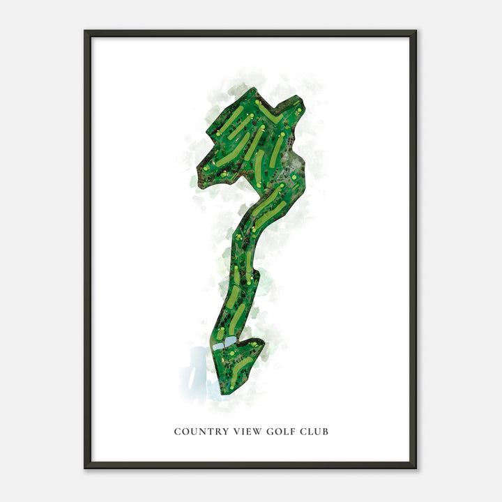 Print of Country View Golf Club Classic Map