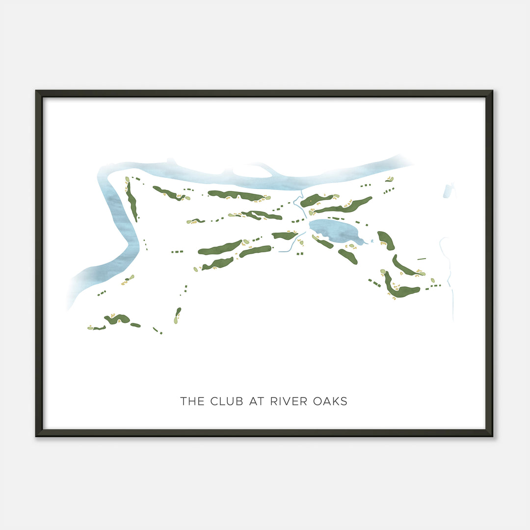 Print of The Club At River Oaks Modern Map