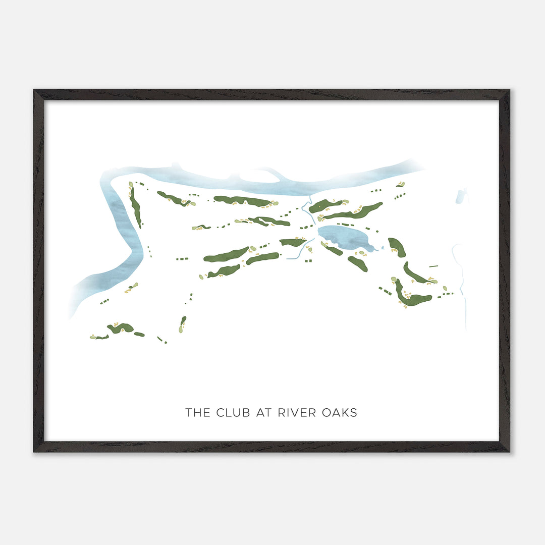 Print of The Club At River Oaks Modern Map