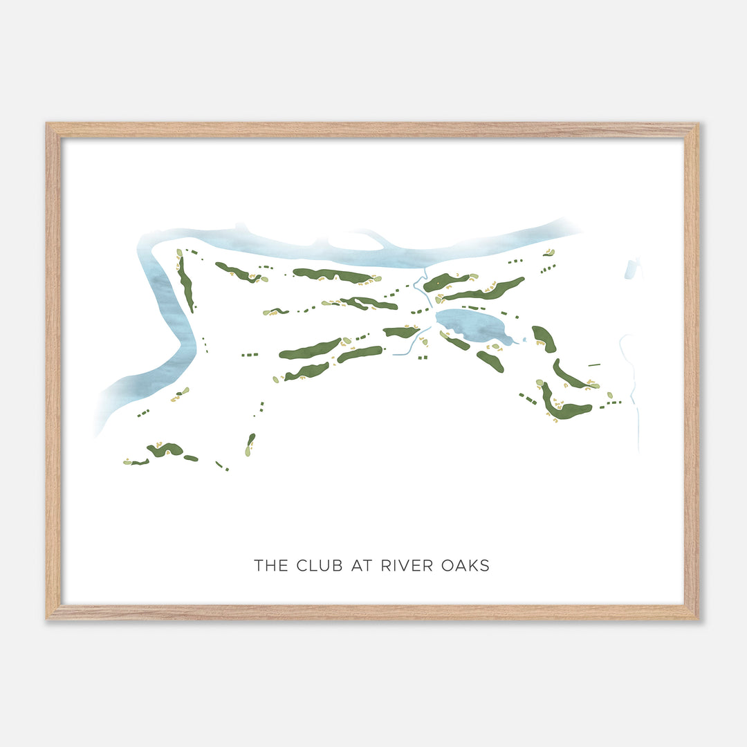 Print of The Club At River Oaks Modern Map