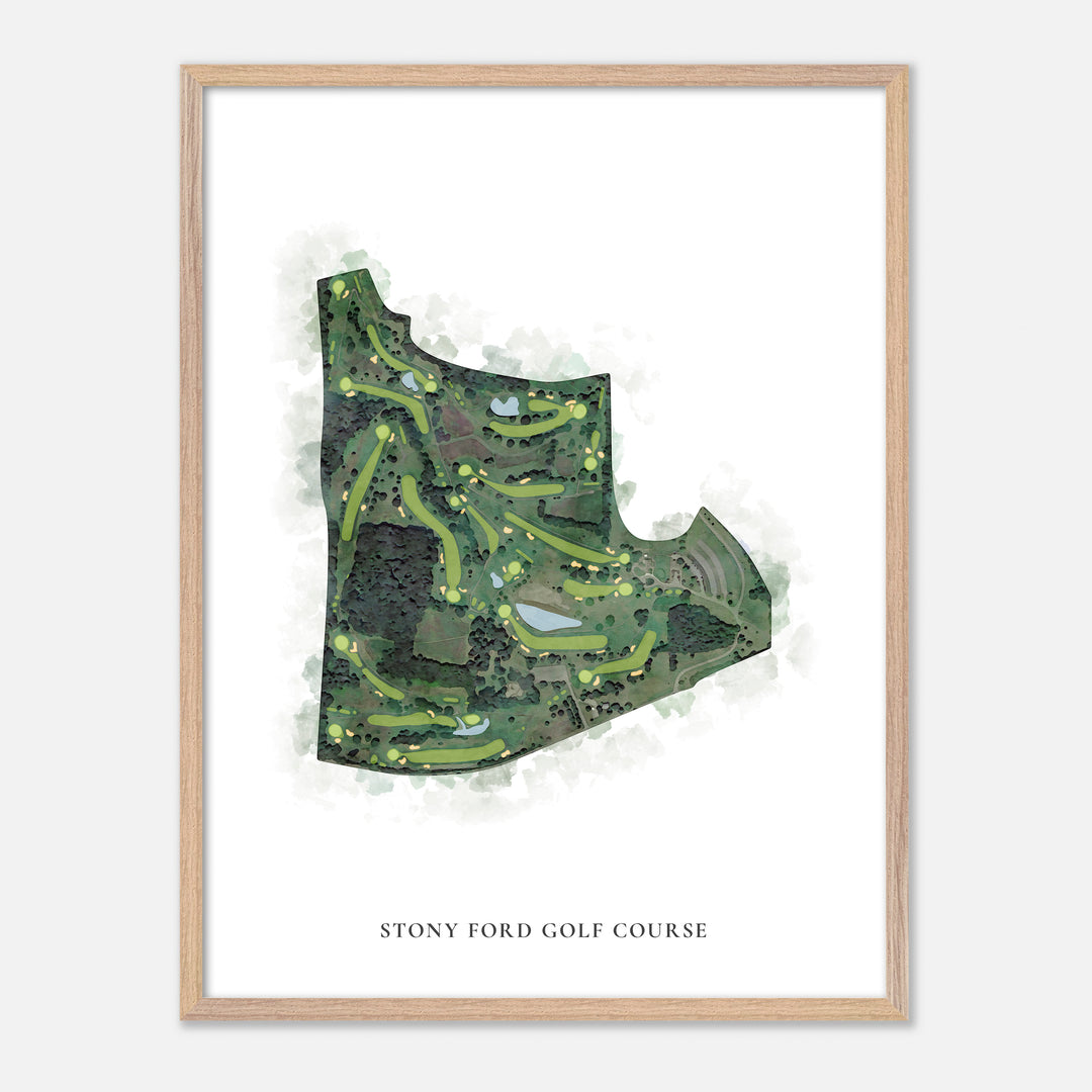 Print of Stony Ford Golf Course Classic Map