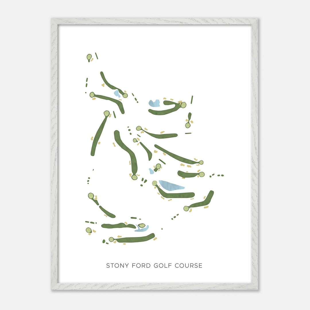 Print of Stony Ford Golf Course Modern Map