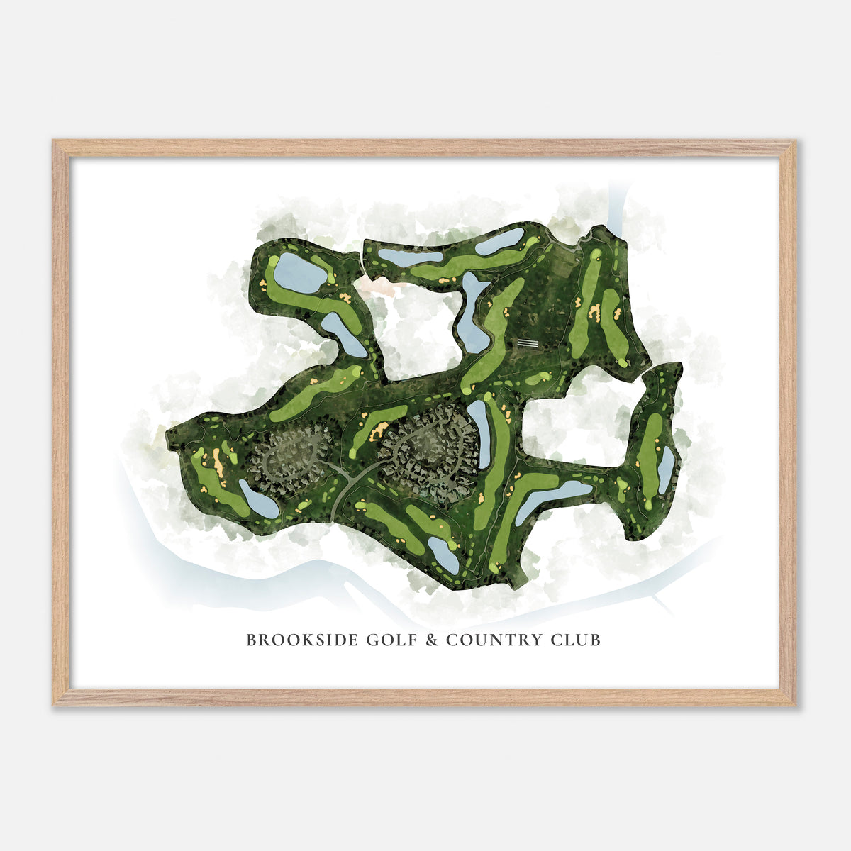 Print of Brookside Golf & Country Club Classic Map