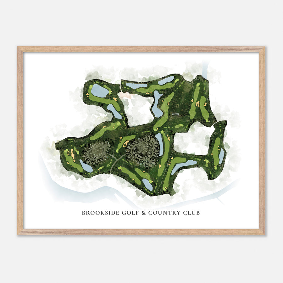 Print of Brookside Golf & Country Club Classic Map