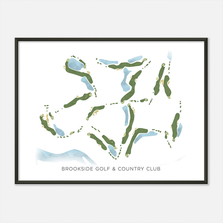 Print of Brookside Golf & Country Club Modern Map