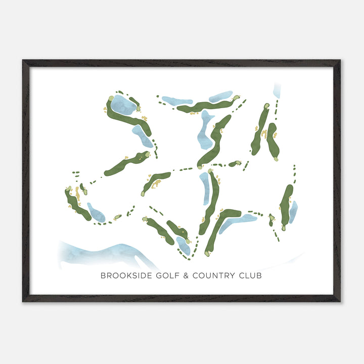 Print of Brookside Golf & Country Club Modern Map