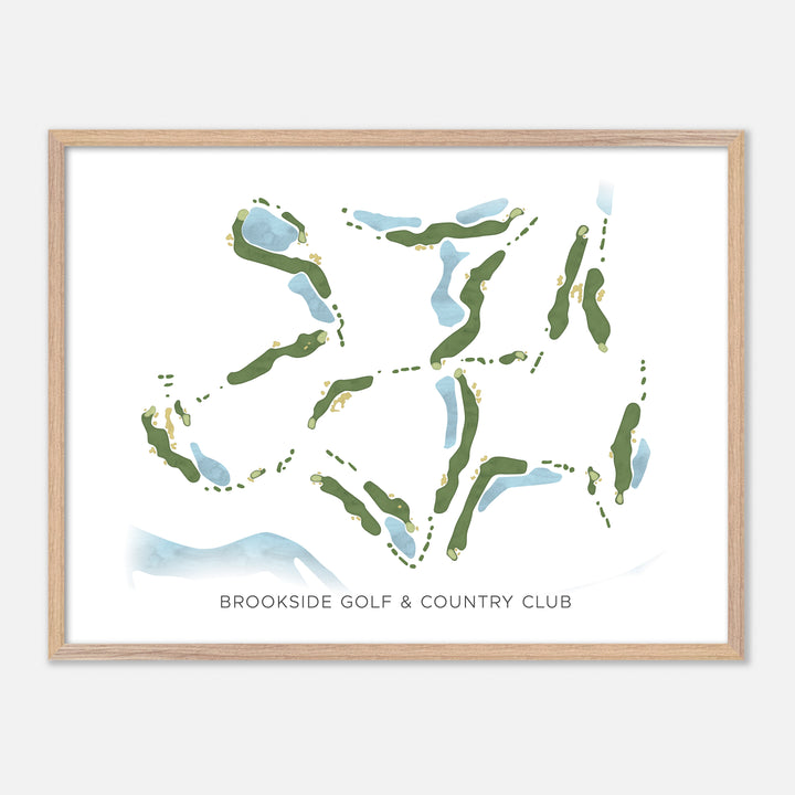 Print of Brookside Golf & Country Club Modern Map
