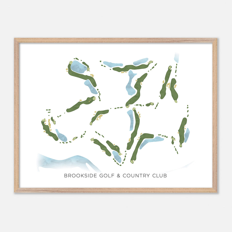 Print of Brookside Golf & Country Club Modern Map