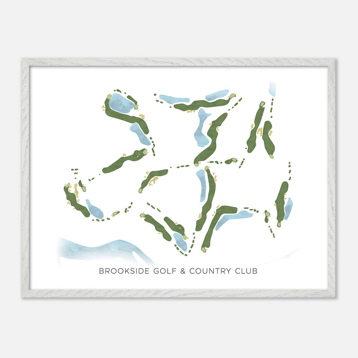 Print of Brookside Golf & Country Club Modern Map