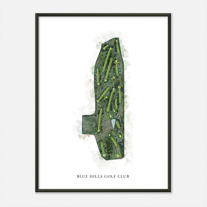 Print of Blue Hills Golf Club Classic Map