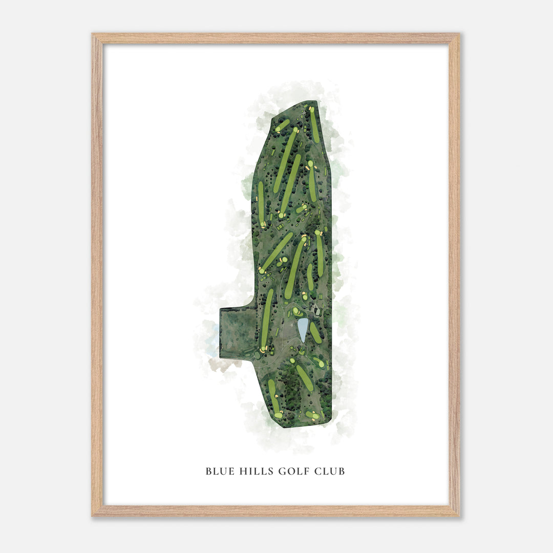 Print of Blue Hills Golf Club Classic Map