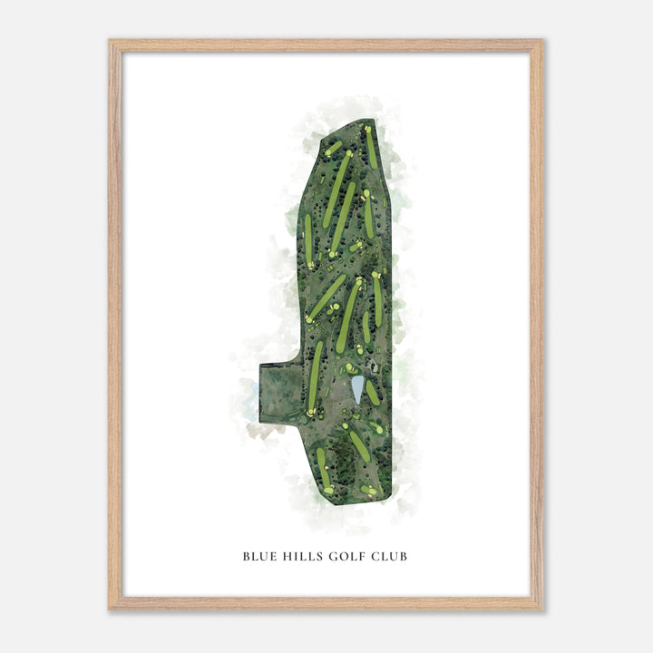 Print of Blue Hills Golf Club Classic Map