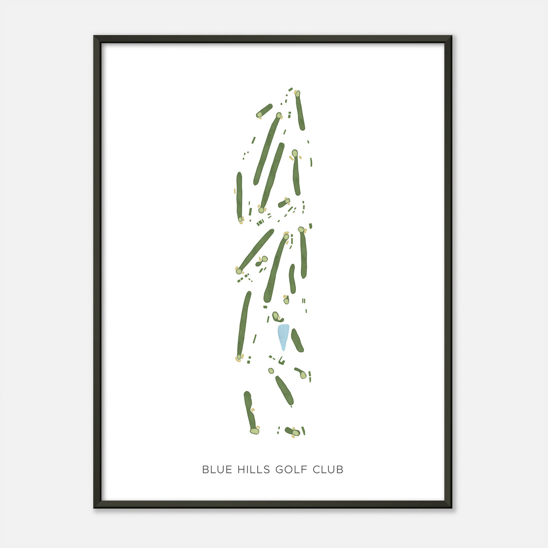 Print of Blue Hills Golf Club Modern Map
