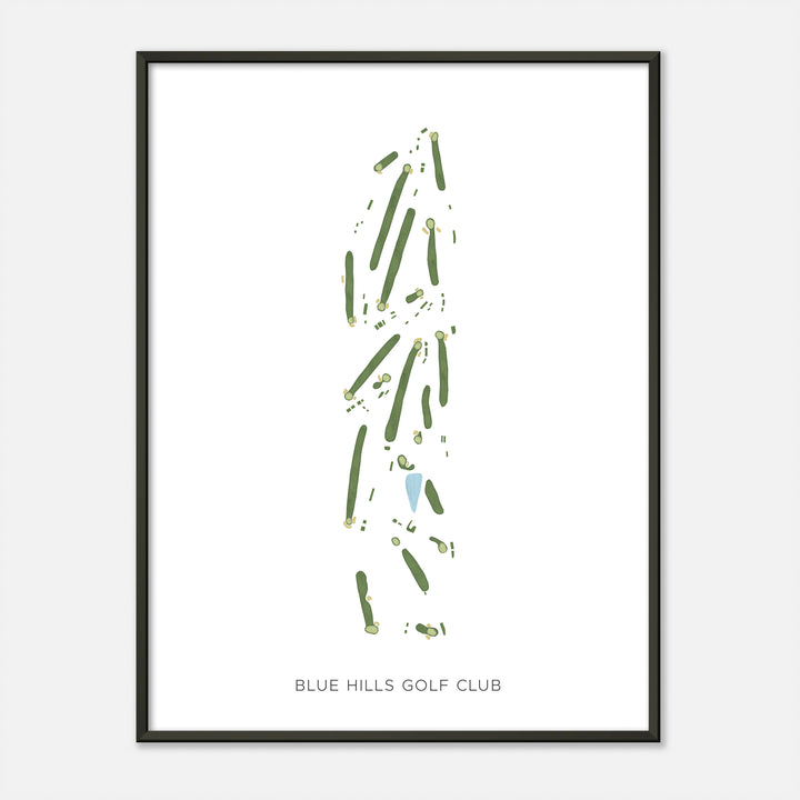 Print of Blue Hills Golf Club Modern Map