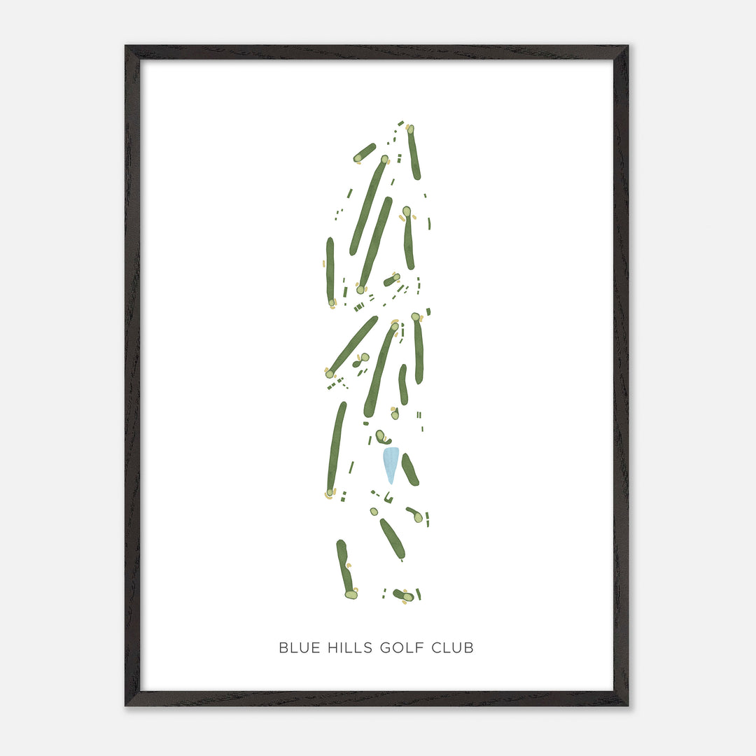 Print of Blue Hills Golf Club Modern Map
