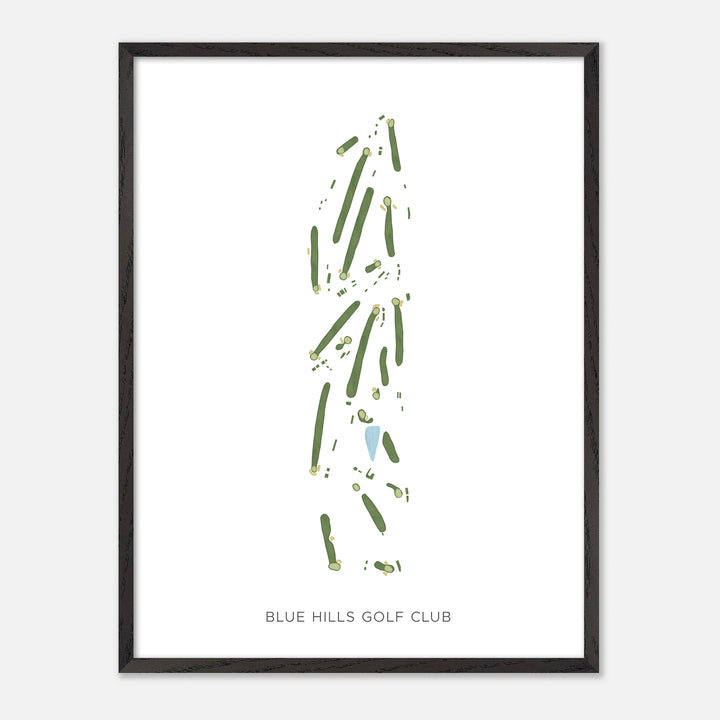 Print of Blue Hills Golf Club Modern Map