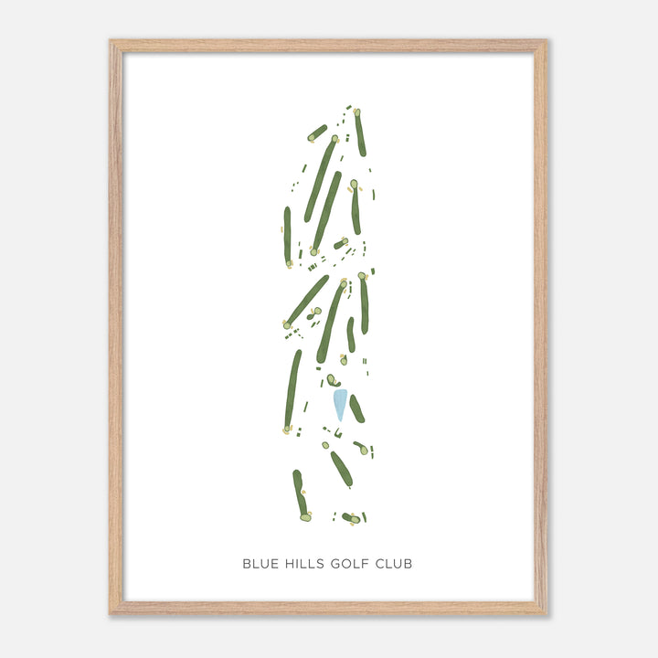Print of Blue Hills Golf Club Modern Map
